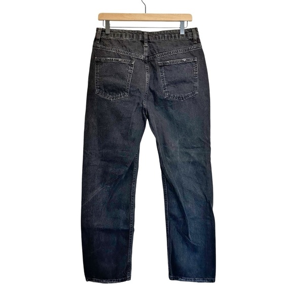 Free People Dakota Straight Leg High Rise Pitch Black Denim Jeans Size 29 Cotton - Picture 3 of 10